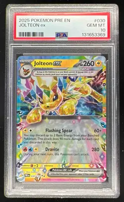 2025 Pokemon SV Prismatic Evolutions - PRE EN #030/131 Jolteon ex PSA 10 - Image 1
