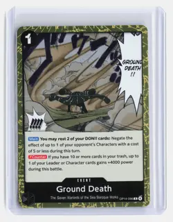 Ground Death One Piece The Azure Sea's Seven #OP14-096 Rare Gold Foil - Image 1