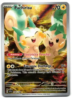 Pachirisu 208/198 - Scarlet & Violet Illustration Rare Pokemon TCG - M/LP Card - Image 1