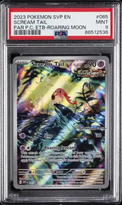 2023 POKEMON PARADOX RIFT POKEMON CENTER ETB PROMO SVP #065 SCREAM TAIL PSA 9 - Image 1