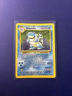 Pokemon TCG Blastoise Holo Unlimited Holo Rare Card Base Set 2/102 - Image 1