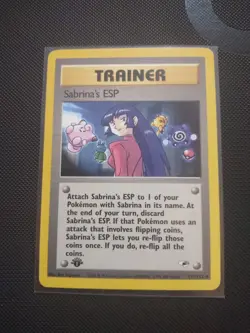 Pokemon Card - Sabrina's ESP Gym Heroes 117/132 Uncommon 1st Edition Lp - Image 1