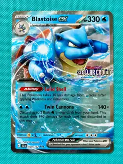 Blastoise ex 030/142 Stellar Crown Stamp Holo Pokemon Trading Card Game - Image 1
