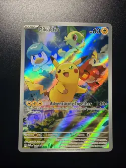 Pokemon Pikachu TCG Promo Holo Black Star Paldea Evolved Card 027 - Image 1