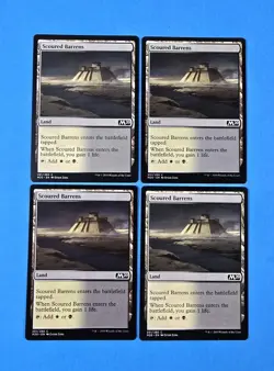 4x Scoured Barrens Core Set 2020 M20 Mtg Magic Gathering Card Dual Land 251 - Image 1