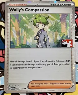 Wally's Compassion Holo Pokemon Prize Pack Series 8 Promo Pokemon Card NM/LP MEG - Image 1