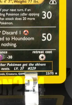 Pokemon TCG Card - Houndoom 23/75 Neo Discovery Rare Vintage - Image 5