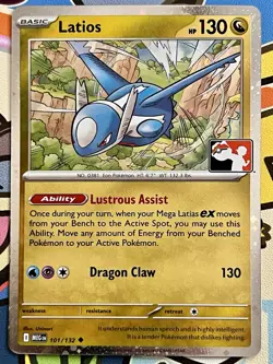 Latios 101/132 Holo Pokemon Prize Pack Series 8 Promo Pokemon Card NM/LP Meg - Image 2