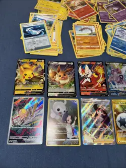Huge Pokemon Card Lot 2020-2024 Holos, Commons, Dice, and Cases - Image 3