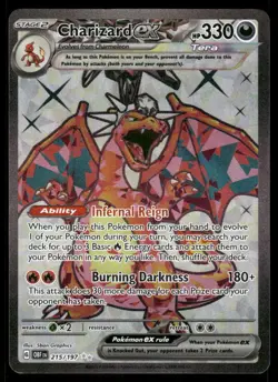Pokemon Cards Charizard ex 215/197 Obsidian Flames Ultra Rare NM - Image 1