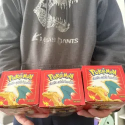 Three 23K Gold Plated CHARIZARD Trading Card Burger King Pokemon Ball NEW SEALED - Image 1