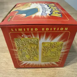 Three 23K Gold Plated CHARIZARD Trading Card Burger King Pokemon Ball NEW SEALED - Image 4