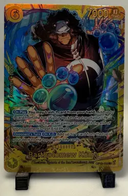 One Piece CCG Bartholomew Kuma OP12-119 SEC Alt Art HOLO NM/M Pack Fresh! - Image 1