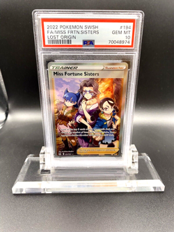 2022 Pokemon Lost Origin MISS FORTUNE SISTERS #194 Full Art Holo PSA 10 Gem Mint - Image 1