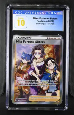 Pokemon 2022 Miss Fortune Sisters Full Art #194/196 Lost Origin CGC Pristine 10 - Image 1
