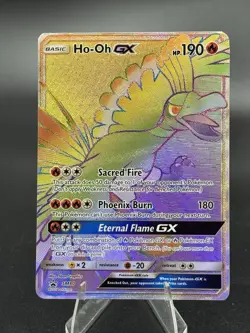 Ho-Oh GX - SM80 - Sun & Moon Black Star Promo - Rainbow - LP - Pokemon TCG - Image 1
