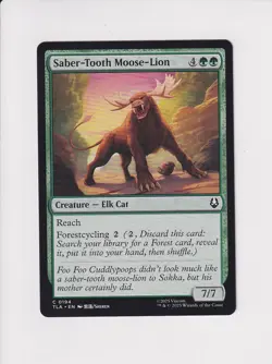 MAGIC THE GATHERING MTG AVATAR: THE LAST AIRBENDER SABER-TOOTH MOOSE-LION (#1) - Image 1
