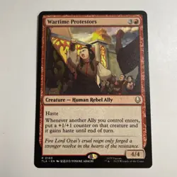 Wartime Protestors #160 Near Mint Avatar: The Last Airbender TLA Magic MTG - Image 1