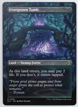 Lorwyn Eclipsed Overgrown Tomb BORDERLESS Rare 350 Magic the Gathering - Image 2