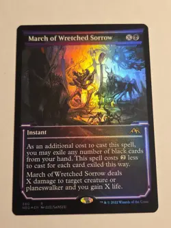 March of Wretched Sorrow (Showcase) FOIL X1 NEO MTG Kamigawa Neon Dynasty - Image 1