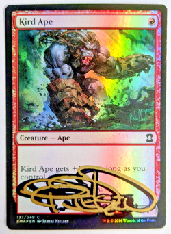 MTG FOIL Kird Ape SHADOW SIGNED BY TERESE NIELSEN - Image 1