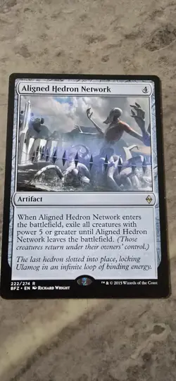 Aligned Hedron Network Battle for Zendikar Regular Artifact Rare MTG - Image 1