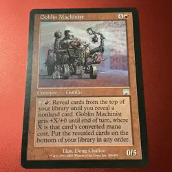 MAGIC THE GATHERING ONSLAUGHT UNCOMMON GOBLIN MACHINIST LP - Image 2
