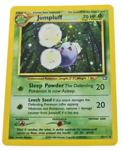 Jumpluff 7/111 Holo Rare Neo Genesis Pokemon Card NM With eBay Shipping 1a - Image 1