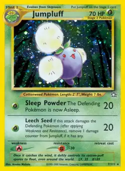 Jumpluff - 7/111 - Pokemon Neo Genesis Unlimited Holo Rare Card WOTC NM - Image 1