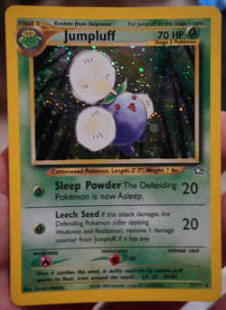 NM SWIRL 🌀 Jumpluff Neo Genesis Holo Rare Pokemon Card WOTC TCG UK 7/111 - Image 1