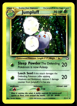 ✅Pokemon Jumpluff - 7/111 - Neo Genesis Unlimited Holo Rare Card WOTC ✅ NM✅B4HH✅ - Image 1