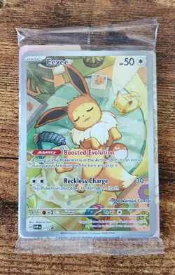Eevee Prismatic Evolutions Pokemon Center ETB Stamped Promo 173 SEALED - Image 2