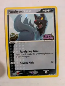 Pokemon Poochyena Holon Phantoms Reverse Holo Common Card 80/110 Stamped - Image 1