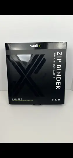 Vault X Black - 12 Pocket Exo-Tec Zip Binder - New - VaultX - Pokemon Binder - Image 1
