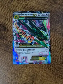 Pokemon TCG - M Rayquaza EX 76/108 XY Roaring Skies - MODERATELY PLAYED - Image 1