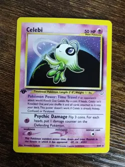 Celebi 1st Edition 3/64 Neo Revelation Holo Rare Pokemon - Image 1
