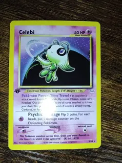 Celebi 1st Edition 3/64 Neo Revelation Holo Rare Pokemon - Image 2