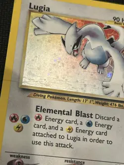 Lugia 9/111 Neo Genesis Holo Vintage Pokemon Card DMG/ HP - Image 2