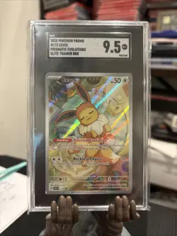 2025 Pokemon Promo #173 Eevee Prismatic Evolutions SGC 9.5 - Image 1