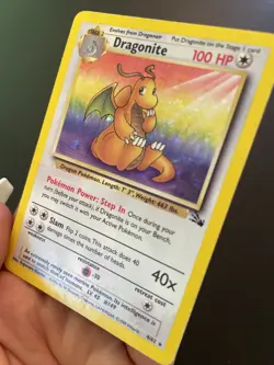 Pokemon TCG Dragonite Fossil 4 Holo Unlimited Holo Rare - Image 4
