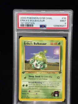 Erika’s Bulbasaur #39 1st Edition Gym Challenge 2000 Pokemon PSA 9 🍃 - Image 1