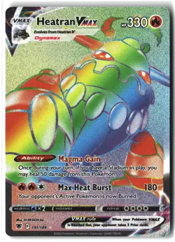 Heatran VMAX ⭐ 191/189 Holo Rare Rainbow Astral Radiance 2022 Pokemon NM - Image 1