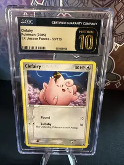 Clefairy #53/115 Reverse Holo EX Unseen Forces 2005 Pokemon-CGC 10 *PRISTINE* - Image 1