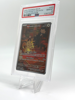 Pokemon PSA 10 Team Rocket’s Meowth Ultra Rare Destined Rivals 203/182 - Image 2