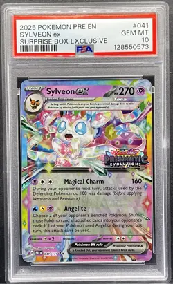 2025 Pokemon SV Prismatic Evolutions PRE EN Sylveon ex Promos #041/131 PSA 10 - Image 1