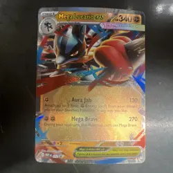 Mega Lucario EX 012 MEP: Mega Evolution Black Star Promo Holo Near Mint - Image 1