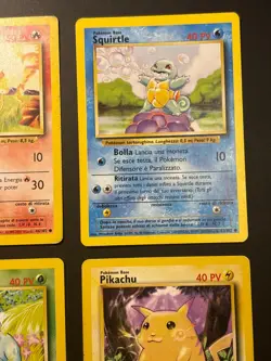 Pokemon Set Starter Charmander Bulbasaur Squirtle Pikachu Base Set 1999-2000 Ita - Image 3