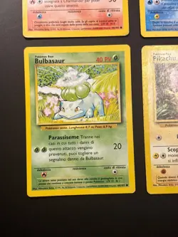 Pokemon Set Starter Charmander Bulbasaur Squirtle Pikachu Base Set 1999-2000 Ita - Image 4