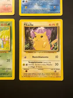 Pokemon Set Starter Charmander Bulbasaur Squirtle Pikachu Base Set 1999-2000 Ita - Image 5