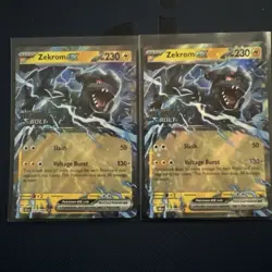 2x Pokemon TCG - Zekrom ex 034/086 Black Bolt Double Rare Holo - STAMPED PROMO - Image 1
